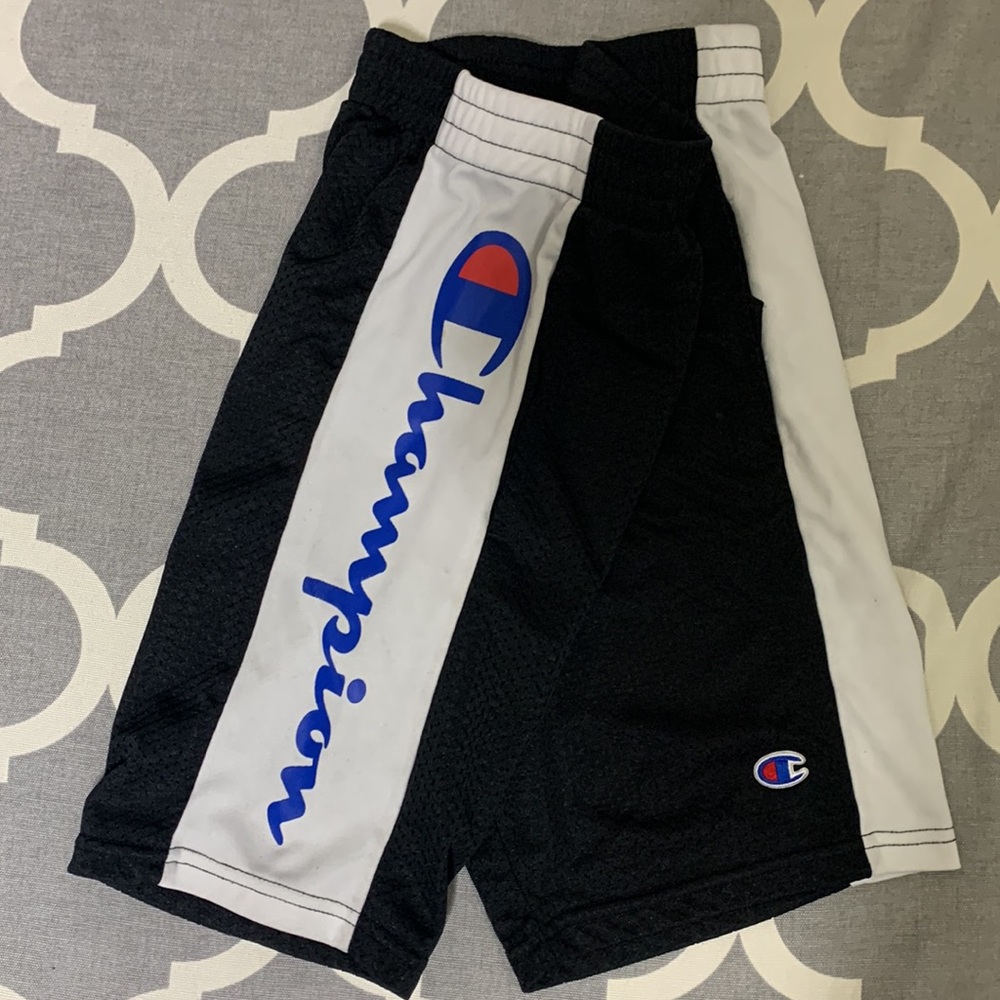 Champion boys basketball shorts size medium black and white - Picture 2 of 4